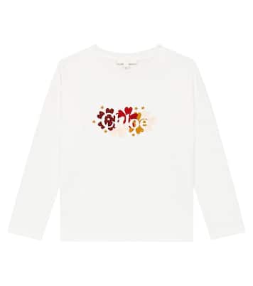 Camiseta en jersey de algodón con logo | Chloé Kids