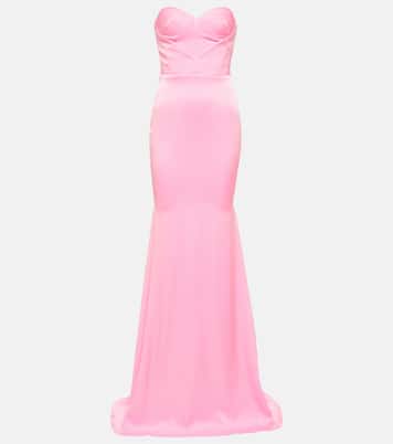 Barkley strapless satin crêpe gown | Alex Perry