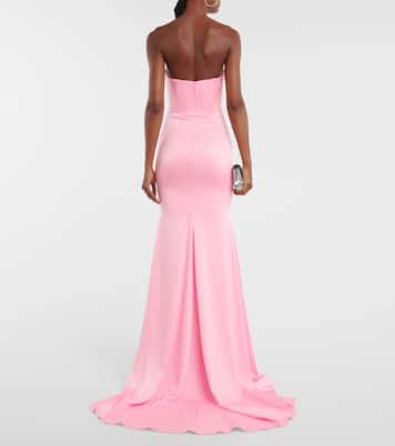 Barkley strapless satin crêpe gown | Alex Perry