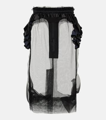 Gonna midi in tulle con ruches | Maison Margiela
