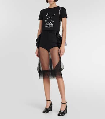 Gonna midi in tulle con ruches | Maison Margiela