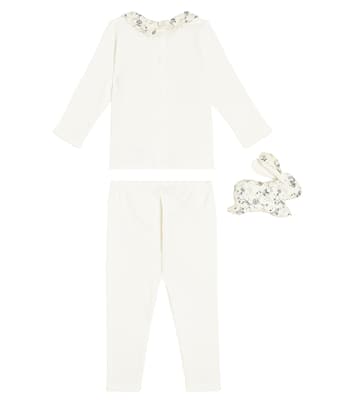 Bébé – Set top, pantalon et peluche Denice en coton | Bonpoint