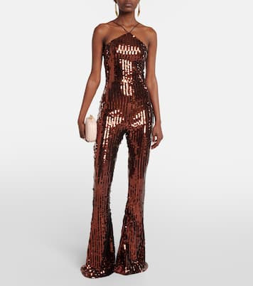 Combi-pantalon évasée Jagger à sequins | Taller Marmo