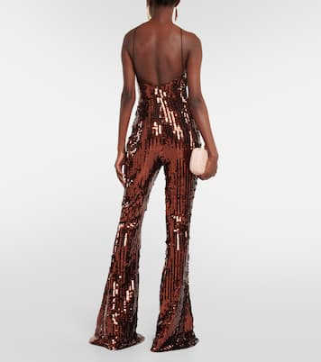 Combi-pantalon évasée Jagger à sequins | Taller Marmo