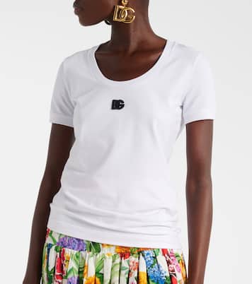 Logo cotton-blend jersey T-shirt | Dolce&Gabbana