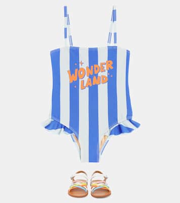 Wonderland striped swimsuit | Tinycottons