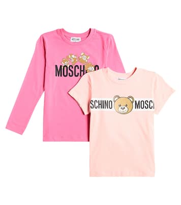 Set aus Longsleeve und T-Shirt aus Jersey | Moschino Kids