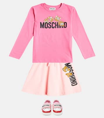 Set aus Longsleeve und T-Shirt aus Jersey | Moschino Kids