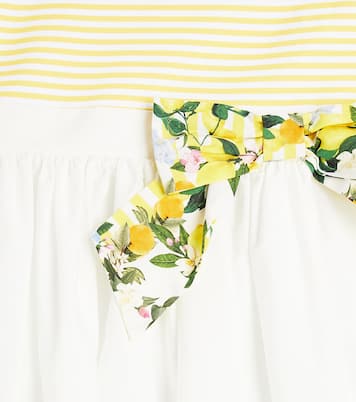 Robe rayée en coton à fleurs | Patachou