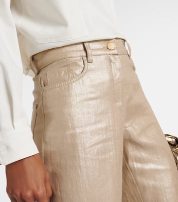 High-rise cropped linen wide-leg pants | 'S Max Mara