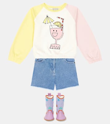 Shorts de denim con flecos | Stella McCartney Kids