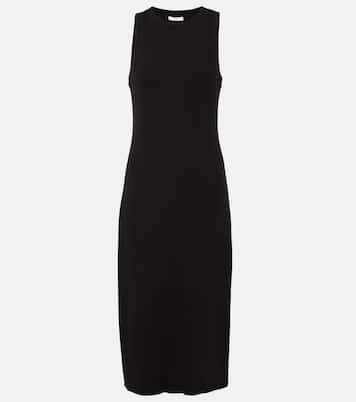 Robe midi en maille jersey côtelée | Vince