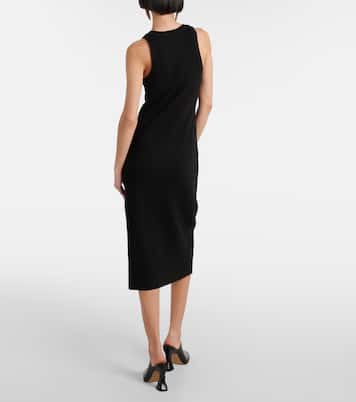 Robe midi en maille jersey côtelée | Vince