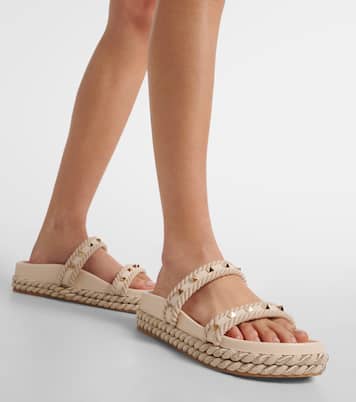 Sandalen Rockstud Torchon mit Leder | Valentino Garavani