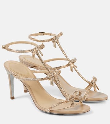今季ブランド 80 Caterina bow-detail Rene - beige in sandals embellished 靴