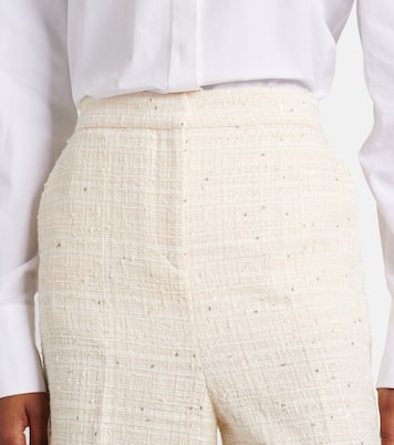 Pantalon ample en tweed à sequins | Valentino