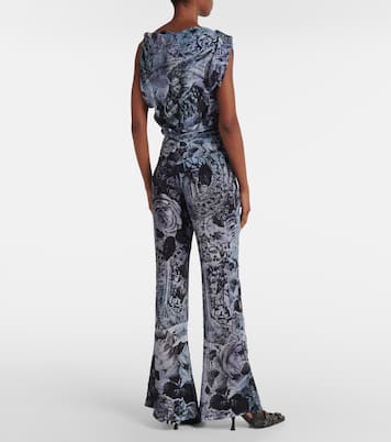 Pantalon évasé imprimé à taille haute | Acne Studios
