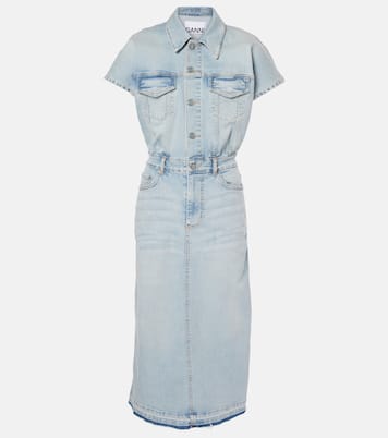 Robe midi en jean | Ganni