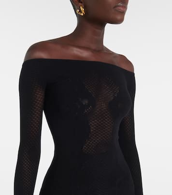 Jumpsuit in maglia traforata con pizzo | Wolford