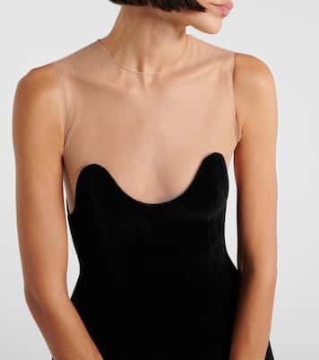 Abito corto Wave con tulle | David Koma