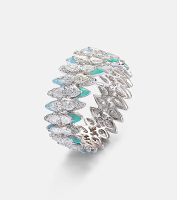 Anello in oro bianco 18kt con diamanti | Kamyen