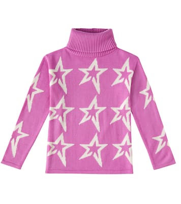 Rollkragenpullover Star Dust aus Wolle | Perfect Moment Kids