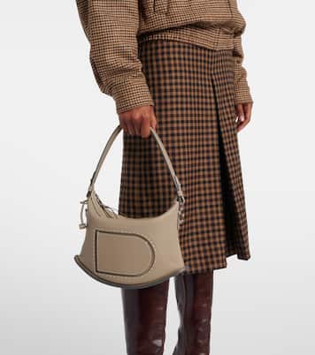 Pin Swing Surpiqué mall leather shoulder bag | Delvaux
