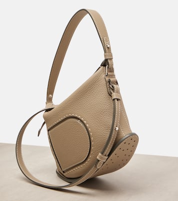 Pin Swing Surpiqué mall leather shoulder bag | Delvaux