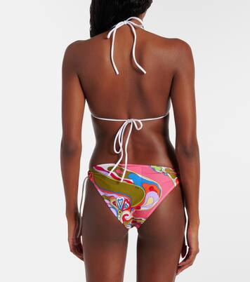 Top bikini a triangolo con stampa | Pucci