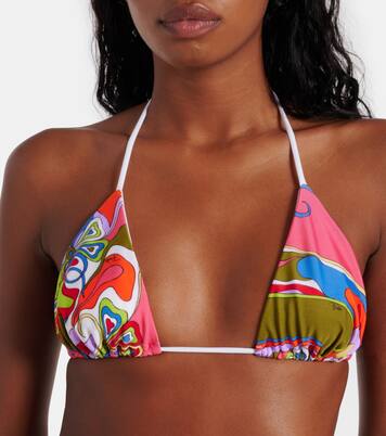 Top bikini a triangolo con stampa | Pucci