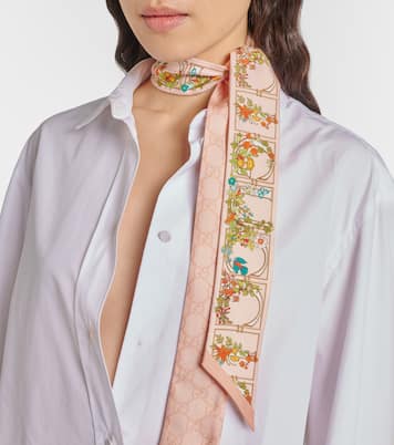 Foulard in twill di seta | Gucci