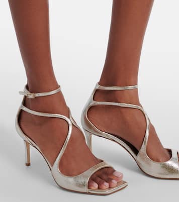 Sandalen Azie 75 aus Metallic-Leder | Jimmy Choo