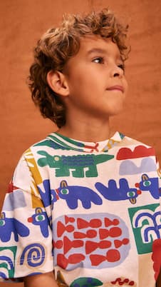 T-shirt in cotone con stampa | Fábula