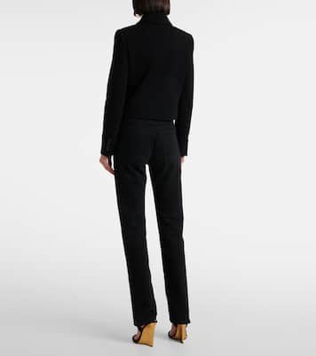 Veste raccourcie en laine mélangée | Saint Laurent