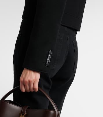 Veste raccourcie en laine mélangée | Saint Laurent