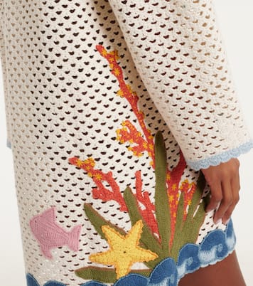 Abito corto Splash in crochet di cotone | Alémais
