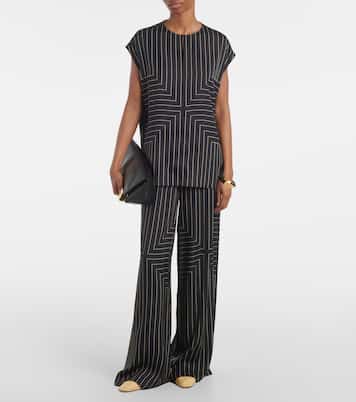 Louison striped silk-blend top | Joseph