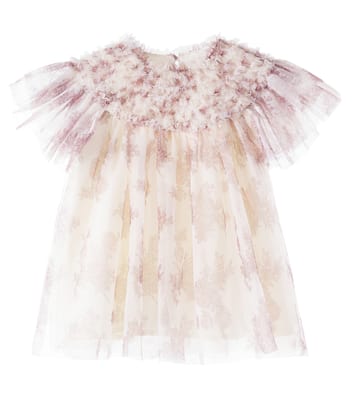 Carla floral ruffled tulle top | C'era Una Volta