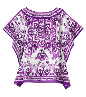 Majolica cotton dress | Dolce&Gabbana Kids