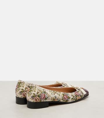 Valet du Roi floral jacquard ballet flats | Valentino Garavani
