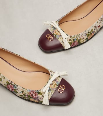 Valet du Roi floral jacquard ballet flats | Valentino Garavani