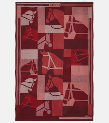 Jacquard wool and cashmere blanket | Gucci