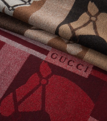 Jacquard wool and cashmere blanket | Gucci