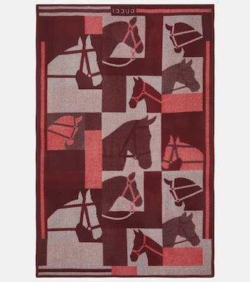 Jacquard wool and cashmere blanket | Gucci