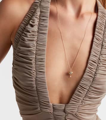 Collar Heart Locket de oro de 9 ct con diamantes | Persée