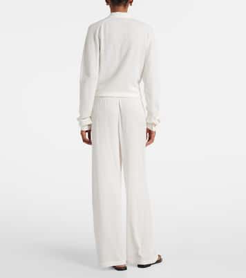 Pantalones rectos de algodón y seda | Toteme