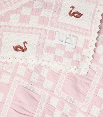 Baby - Coperta in cotone con ricamo Swan | Bebe Organic