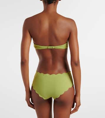 Spring scalloped mid-rise bikini bottoms | Marysia
