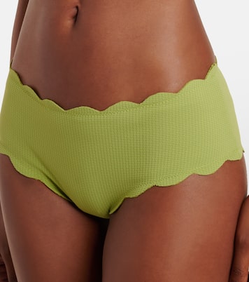 Spring scalloped mid-rise bikini bottoms | Marysia