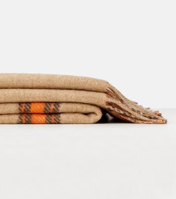 Manta de lana y cachemir a cuadros con anagrama | Loewe